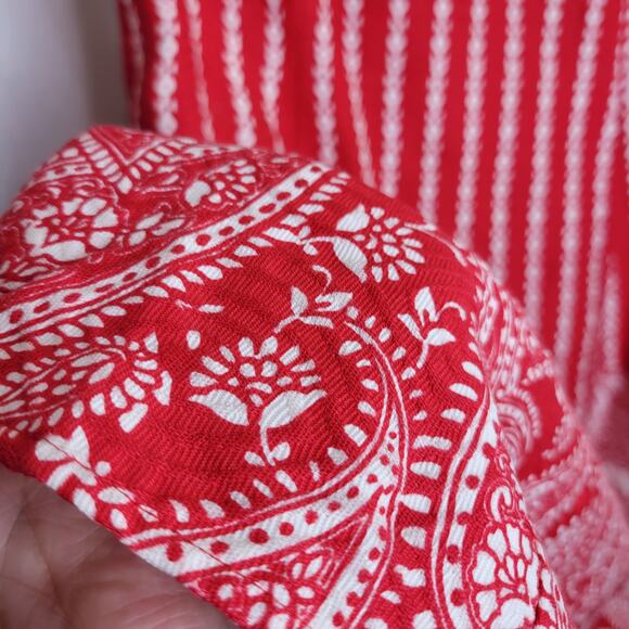 Signature by Robbie Bee Red White Paisley Print Tank Dress, 14 - Picture 5 of 11